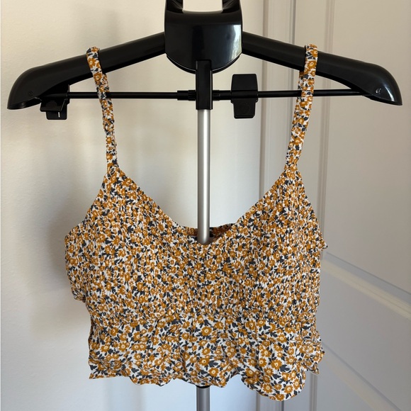 RSQ Tops - RSQ Yellow Floral Crop Top